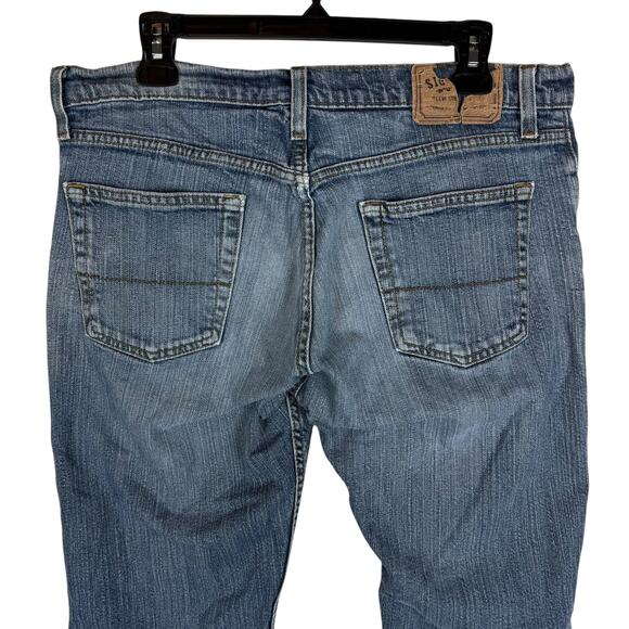 Signature by Levi Strauss & Co. Jeans Mens 34 X 34 Blue Denim Straight Zip Fly - Picture 11 of 16